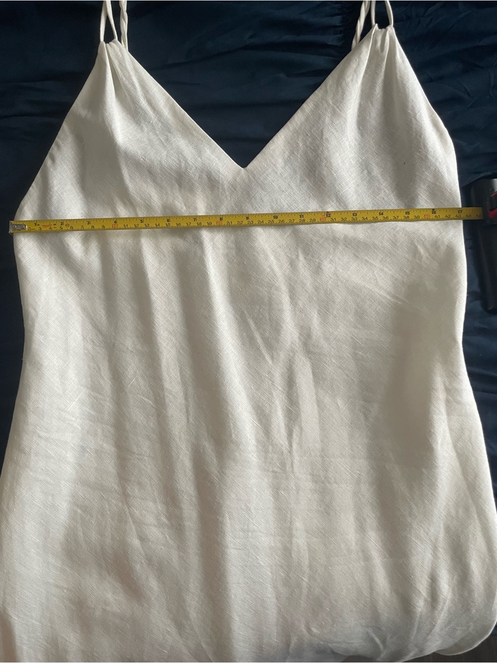 Zara Ivory Maxi Slip Dress with Lace Trim 100% Linen - Picture 6 of 8